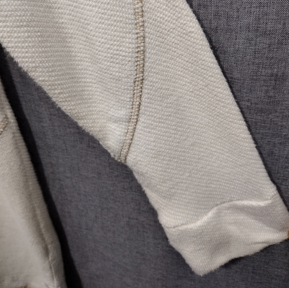 Soft Surroundings Monk Neck Long Line Sweatshirt Women's XL Cream Retro Y2K 90s - Picture 3 of 10